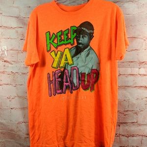 2XL neon orange 2PAC tshirt